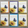 Happy Birthday Sunflower and Butterfly - Set of Six