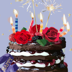 Sparkling Happy Birthday Cake - Image 3