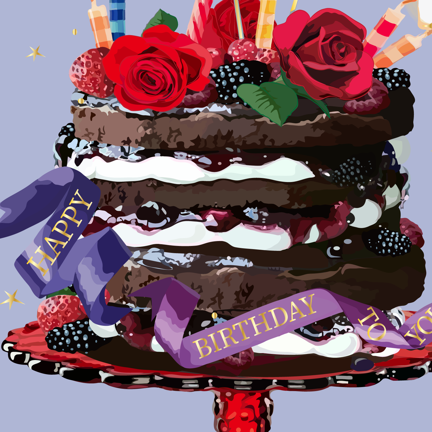Sparkling Happy Birthday Cake - Image 4