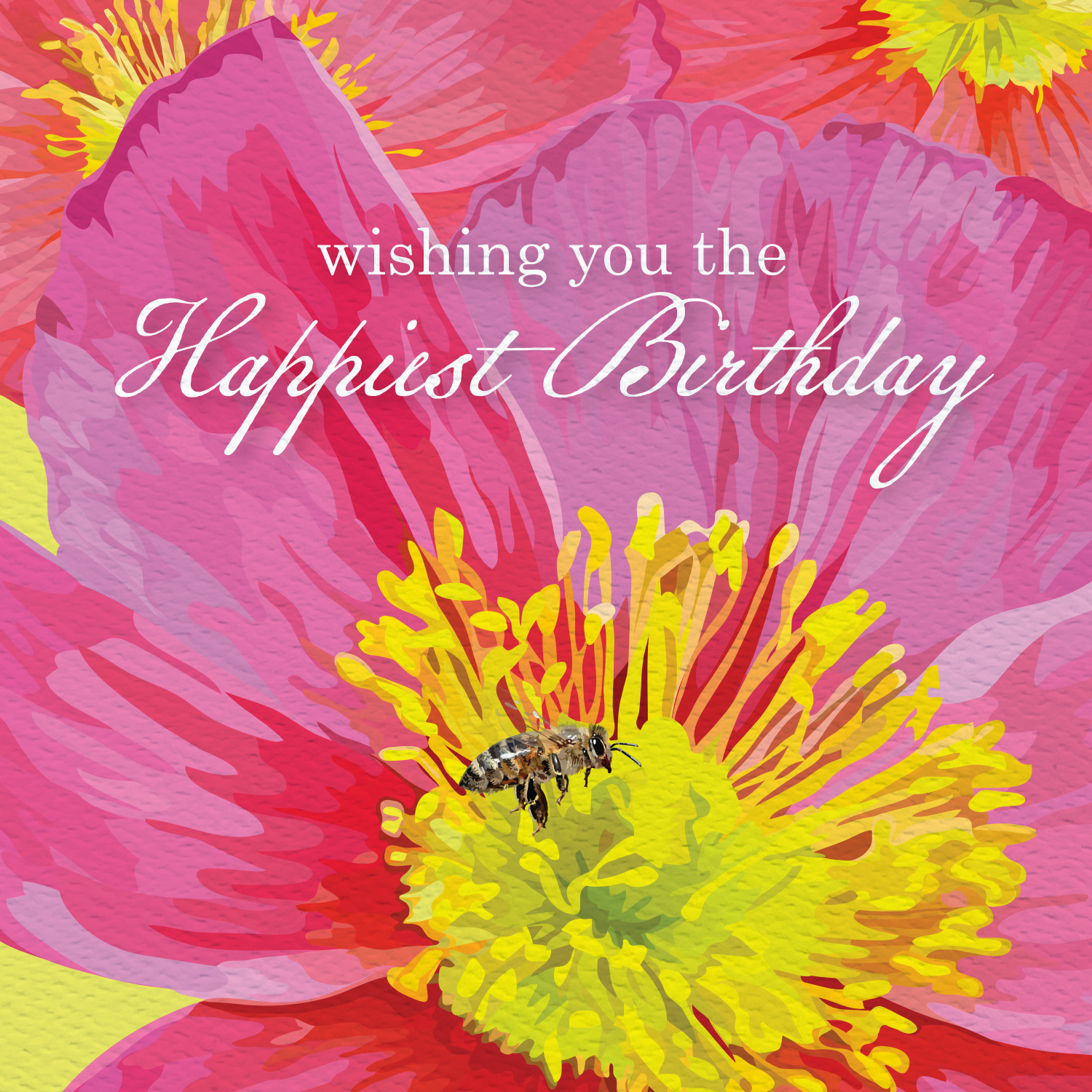 Pink Poppy Birthday Card - Image 4
