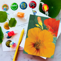 Orange Nasturtium Notecard - Image 3